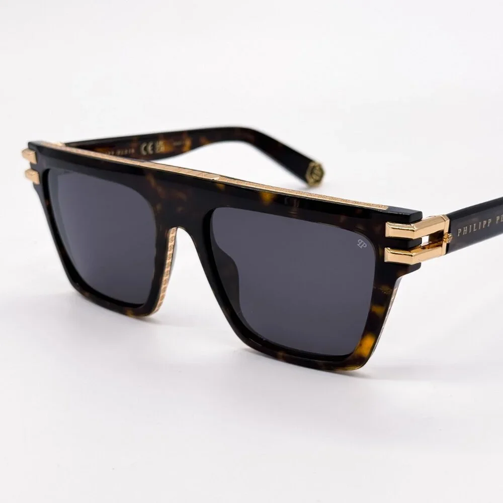 NEW PHILIPP PLEIN ICON SPP108M 0722 HAVANA UNISEX SUNGLASSES PHILIPP PLEIN